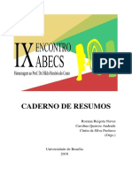 Caderno Resumos IX Encontro ABECS 2016