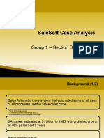 Salesoft Case Analysis: Group 1 - Section B