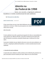 O Meio Ambiente Na Constituição Federal de 1988