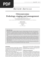 Osteosarcoma: Pathology, Staging and Management: Eview Rticle