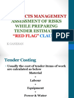 Assessment of Tender Risks - Red Flag Clauses