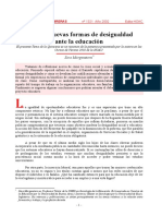 Viejas y Nuevas Formas de Desigualdad Social Frente A La Educación