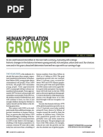 Human Population Grows Up