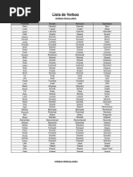 Lista Verbos Ingles