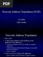 Network Address Translation (NAT) : CS-480b Dick Steflik