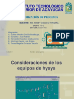 Produccion de Etanol en Hysys