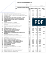 Analisis Costos Unitarios Vivv