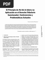 El Principio de N e Bis in Idem y Su Aplicacion D Tributario Sancionador