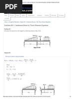 Problem 813 - Continuous Beam by Three-Moment Equation - Strength of Materials Review