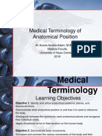 Medical Terminology of Anatomical Positions - FK Undana Lsit 2016