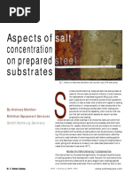 Aspects of Salt Concentration On Prepared Steel Substrates