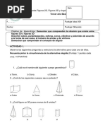 Prueba de Matematica Cuerpos y Angulos