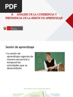 Sesion de Aprendizaje - Coherencia y Pertinencia