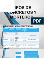 Tipos de Concretos y Morteros