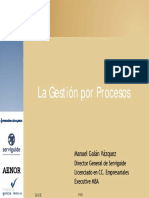 Manuel Galán Vázquez. La Gestión Por Procesos