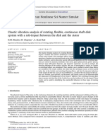 Chaotic Vibration Analysis of Rotating, Flexible, Continuous Shaft-Disk System With A Rub-Impact Between The Disk and The Stator PDF