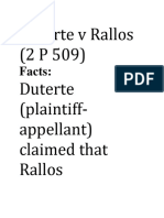 Duterte V Rallos (2 P 509) Duterte (Plaintiff-Appellant) Claimed That Rallos