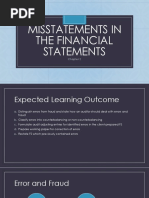 Misstatements in The Financial Statements