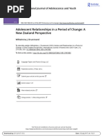 Adolescent Relationships in A Period of Change A New Zealand Perspective