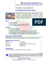 Ficha Tecnica Hand Cleaner