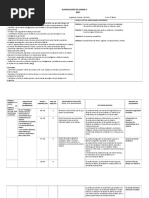 Planificación de Unidad V 8° Química