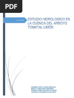 Estudio Hidrologico en La Cuenca Del Arroyo Tomatal Limón