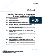 Reactivity Effects Due To Temperature Changes and Coolant Voiding