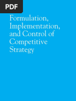 Formulation, Implementation, and Control of Competitive Strategy