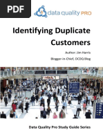 Identifying Duplicate Customers: Data Quality Pro Study Guide Series