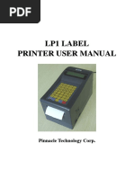 LP1 LABEL PRINTER USER MANUAL - Australia 3 Inch PDF