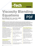 Lube Tech093 ViscosityBlendingEquations - 2 PDF