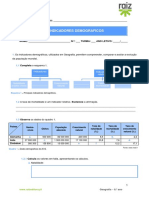 Ficha - Indicadores Demográficos