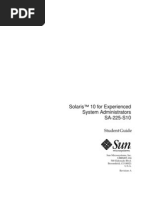 Solaris 10 For Experienced System Administrators Student Guide