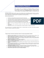 Characteristics of Quantitative and QualitativeResearch