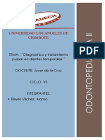 Diagnóstico y Tratamiento Pulpar en Dientes Temporales