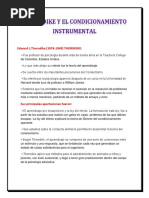 Thorndike y El Condicionamiento Instrumental