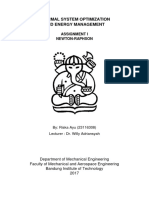 Thermal System Optimization-Newton Raphson