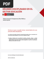 Régimen Disciplinario en El Sector Educación