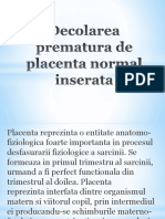 Decolare Prematura de Placenta Normal Inserata