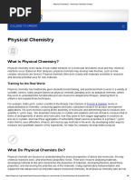 What Is Physical Chemistry?