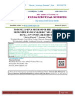 To Develop HPLC Method For The Assay of Memantine Hydrochloride Tablets Using Refractive Index (Ri) Detector