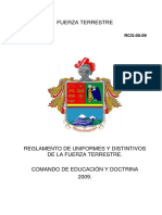 Reglamento de Uniforme y Distintivo de La Fuerza Terrestre PDF