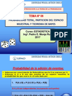 Tema #06: Probabilidad Total, Particion Del Espacio Muestral Y Teorema de Bayes