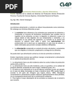 Alimentacion Requerimientos Nutricionales y Aportes Alimenticios