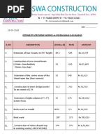 S.No Decsription QTY (Cu - FT) Rate Amount