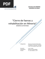 Cierre de Faenas y Rehabilitacion Minera