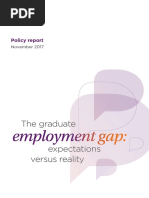 The Graduate Expectations Versus Reality: Employment Gap