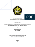 Analisa Beban Kerja Dan Kebutuhan Tenaga Di Instalasi Farmasi Di Rsud Jati Padang Tipe D Dki Jakarta