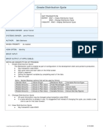 Create Distribution Cycle