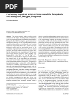 M. Farhad Howladar - Coal Mining Impacts On Water Environs Around The Barapukuria Coal Mining Area, Dinajpur